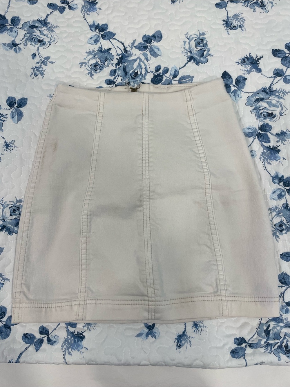 Free People White Panel Mini Skirt
